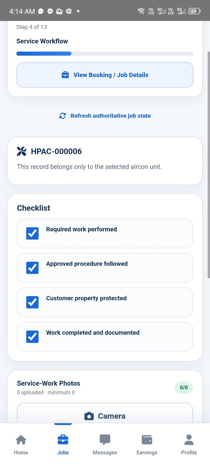 HPT Pro field-service workflow