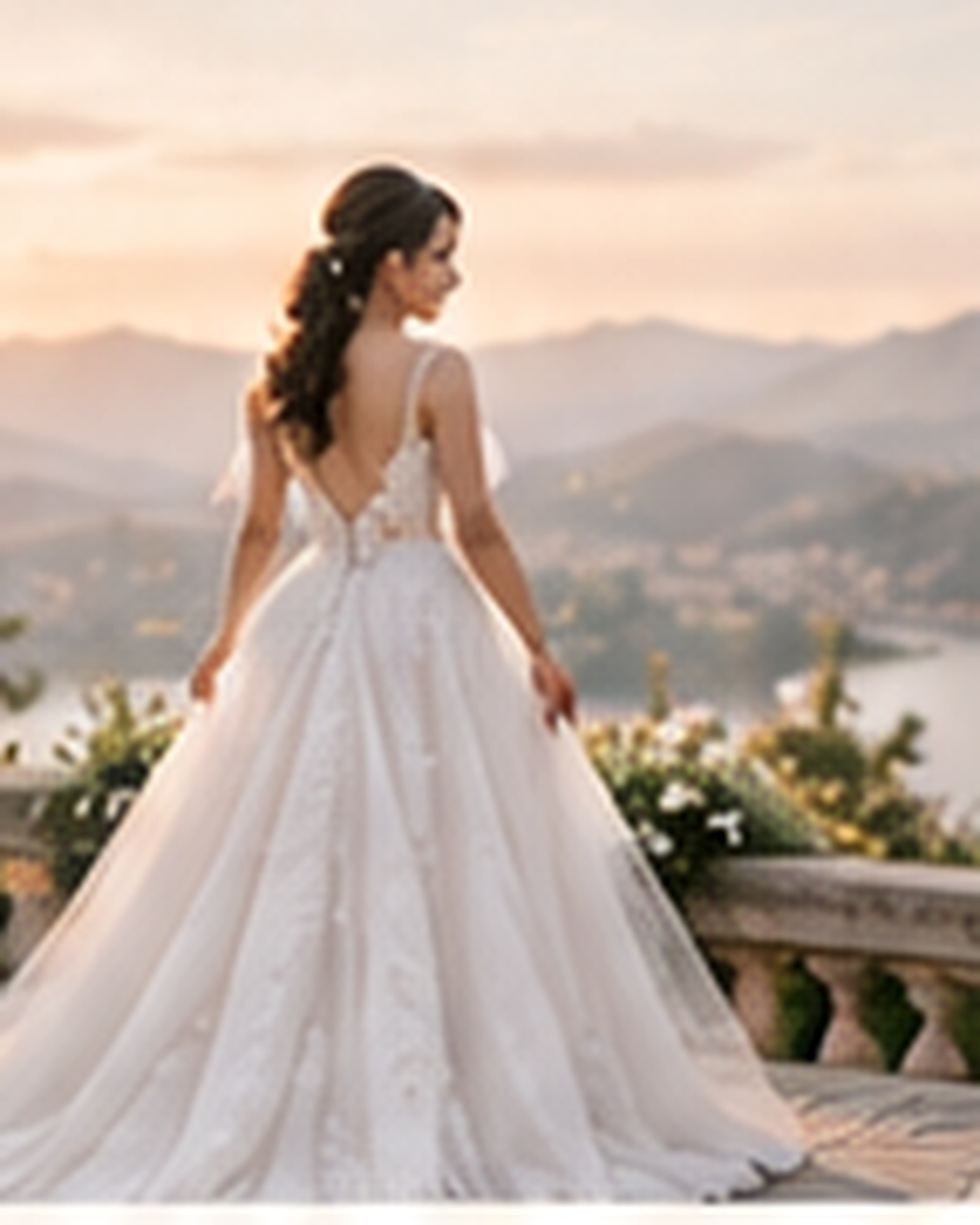 Isabella overlooking the wedding venue